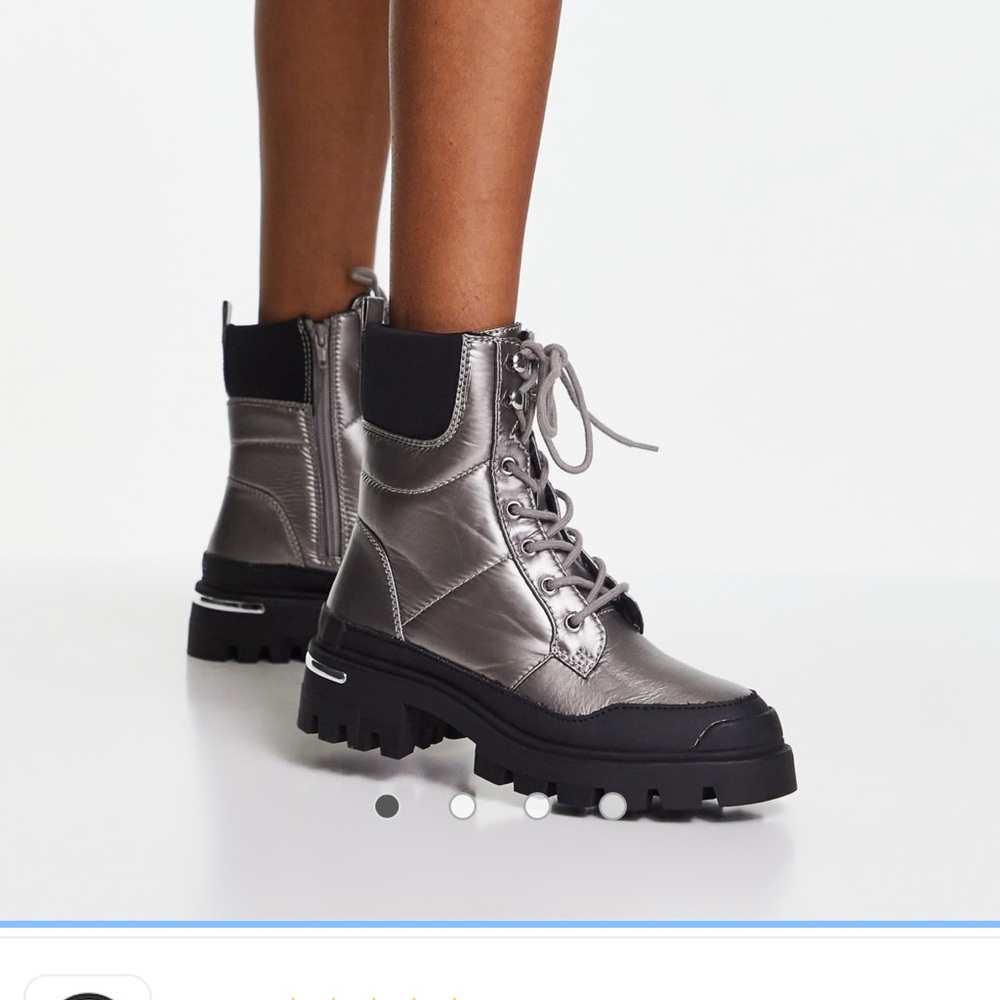 Aldo Combat boots Silver - Picture 3 of 13